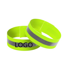 High Visibility Reflective Leg Arm Wrist Ankle Bands 4CM Width Elastic Adjustable Safety Running Gear Custom Logo